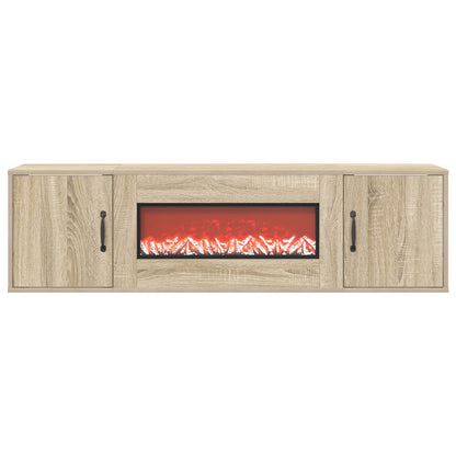 vidaXL Electric Fireplace Sonoma 140.5 x 30 x 39 cm Engineered wood