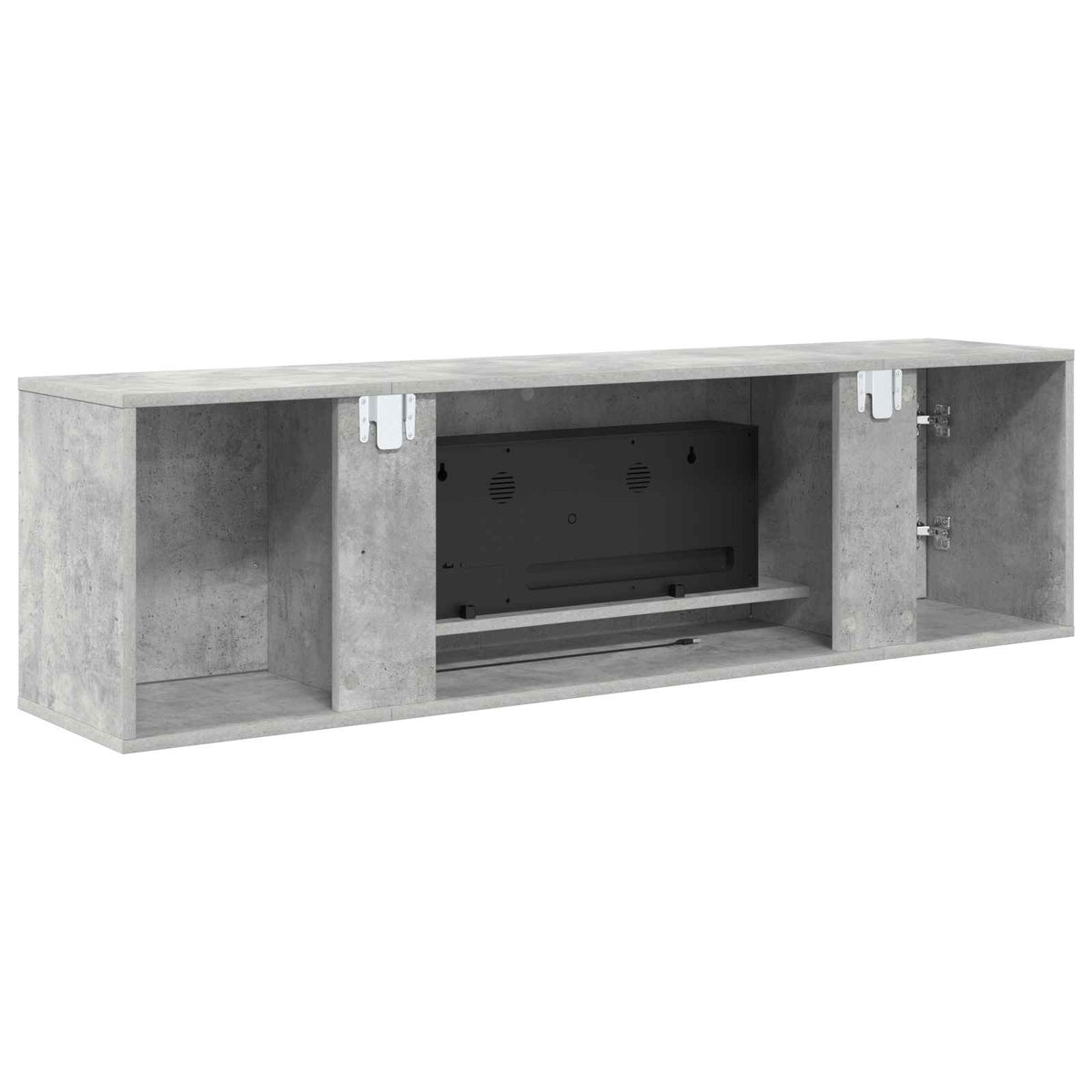 vidaXL Electric Fireplace Concrete 140.5 x 30 x 39 cm Engineered wood