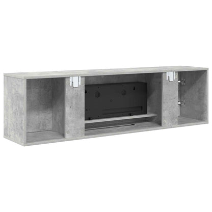vidaXL Electric Fireplace Concrete 140.5 x 30 x 39 cm Engineered wood