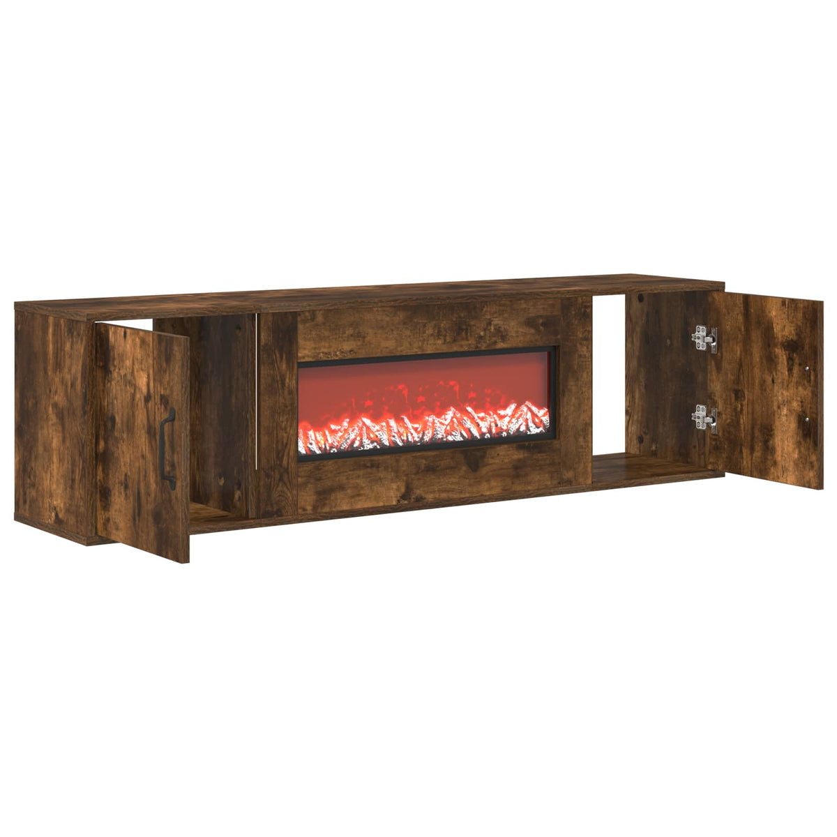 vidaXL Electric Fireplace Smoked Oak 140.5 x 30 x 39 cm