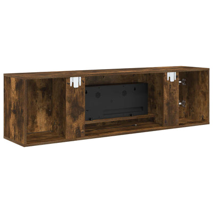 vidaXL Electric Fireplace Smoked Oak 140.5 x 30 x 39 cm