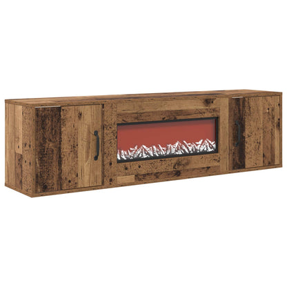 vidaXL Electric Fireplace Old Wood 140.5 x 30 x 39 cm Engineered wood
