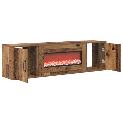 vidaXL Electric Fireplace Old Wood 140.5 x 30 x 39 cm Engineered wood