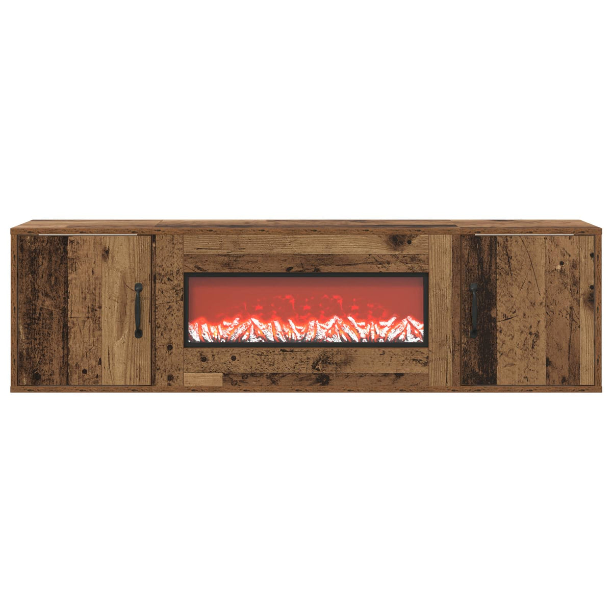 vidaXL Electric Fireplace Old Wood 140.5 x 30 x 39 cm Engineered wood