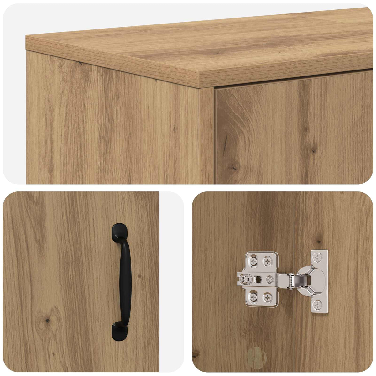vidaXL Electric Fireplace Artisan Oak 140.5 x 30 x 39 cm