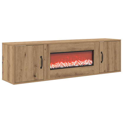 vidaXL Electric Fireplace Artisan Oak 140.5 x 30 x 39 cm
