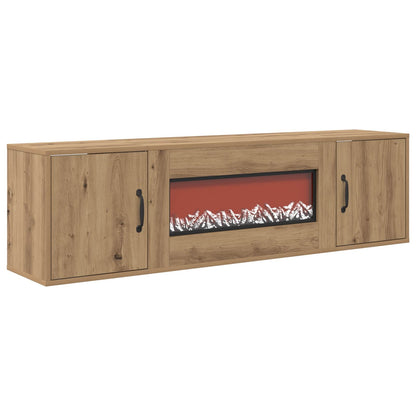 vidaXL Electric Fireplace Artisan Oak 140.5 x 30 x 39 cm