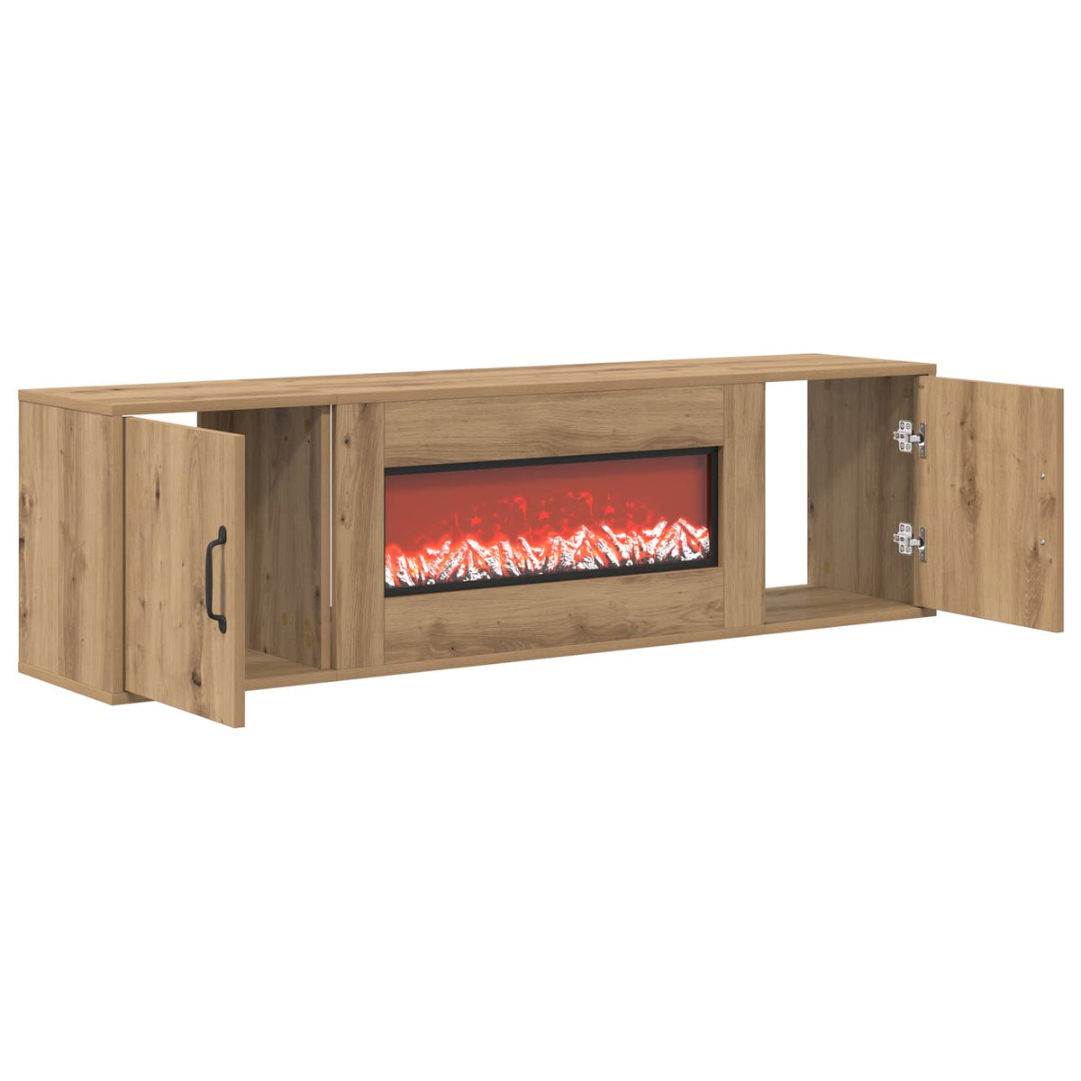 vidaXL Electric Fireplace Artisan Oak 140.5 x 30 x 39 cm