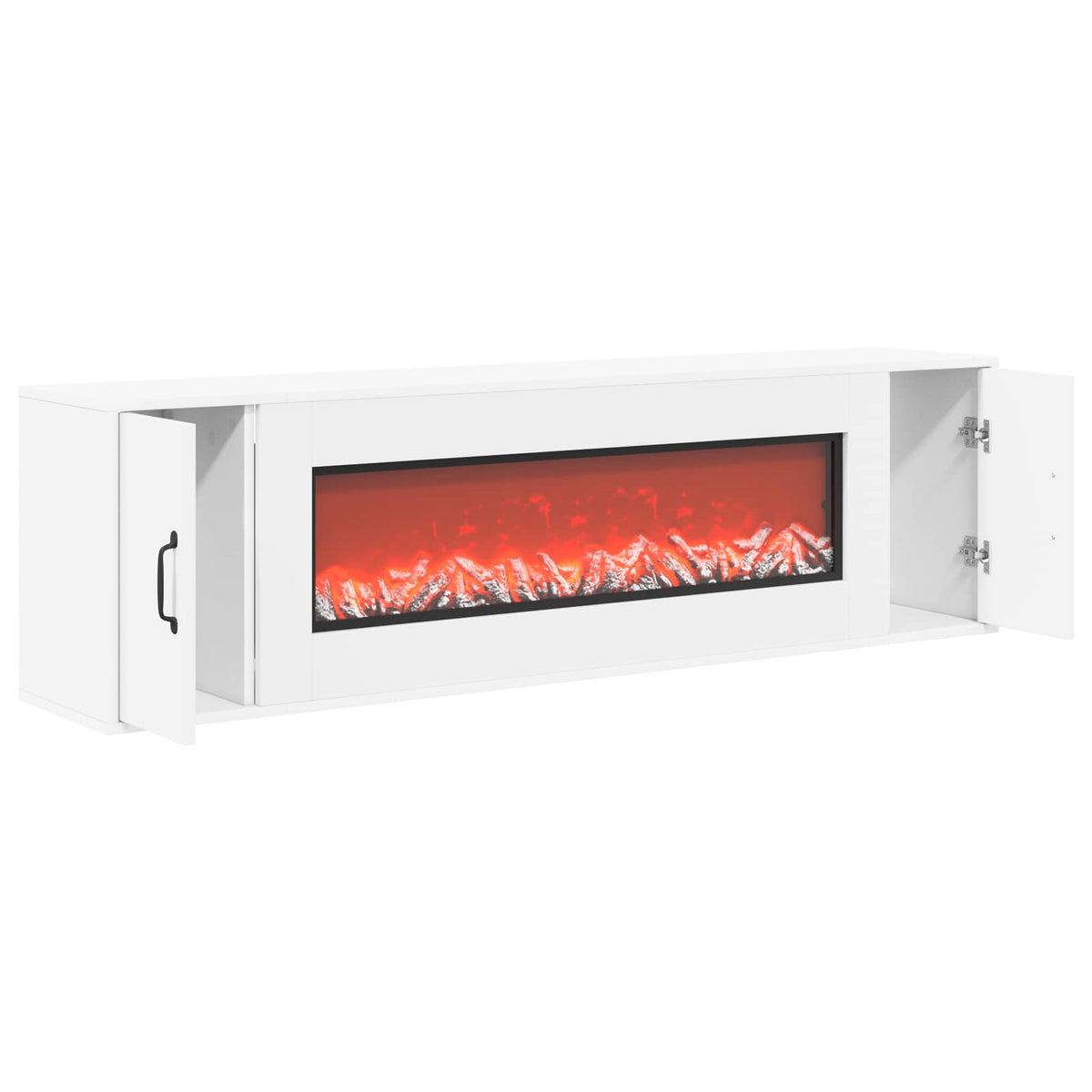 vidaXL Electric Fireplace White 155 x 30 x 44 cm Engineered wood