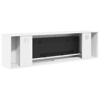 vidaXL Electric Fireplace White 155 x 30 x 44 cm Engineered wood