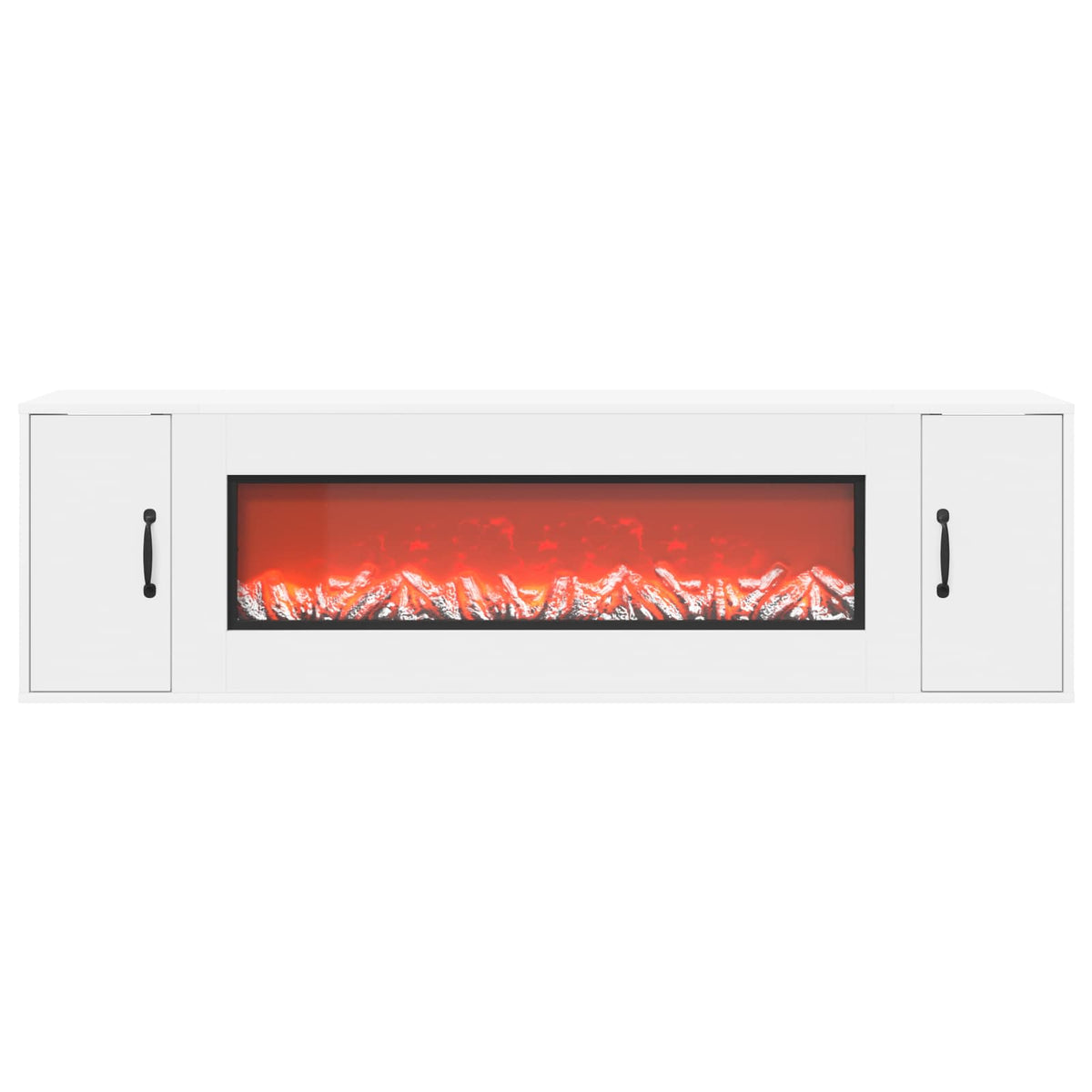 vidaXL Electric Fireplace White 155 x 30 x 44 cm Engineered wood