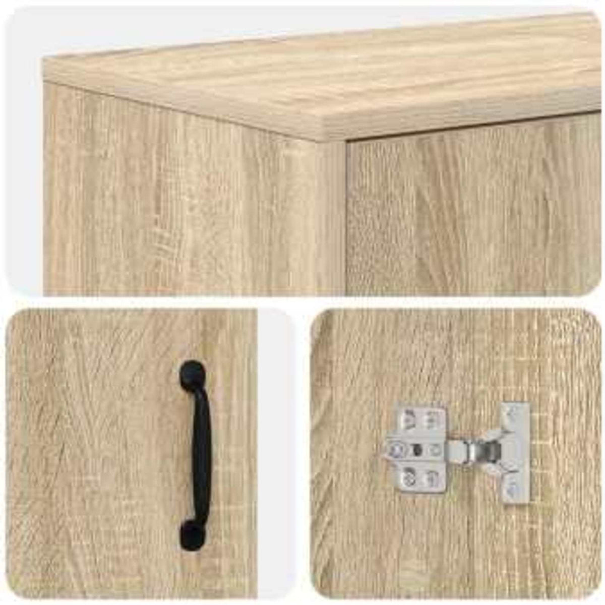vidaXL Electric Fireplace Sonoma 155 x 30 x 44 cm Engineered wood