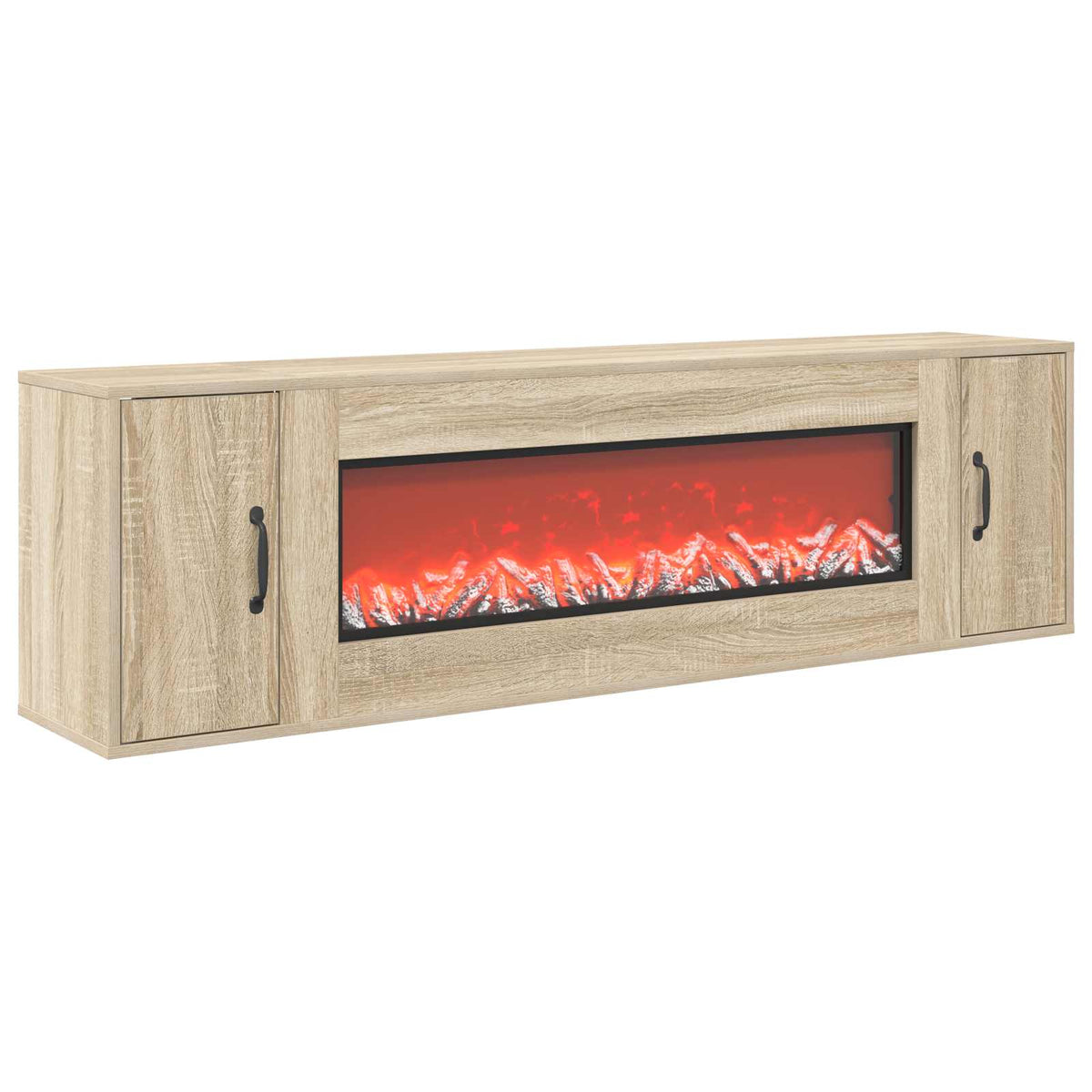 vidaXL Electric Fireplace Sonoma 155 x 30 x 44 cm Engineered wood