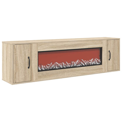 vidaXL Electric Fireplace Sonoma 155 x 30 x 44 cm Engineered wood