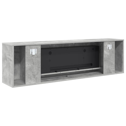 vidaXL Electric Fireplace Concrete 155 x 30 x 44 cm Engineered wood