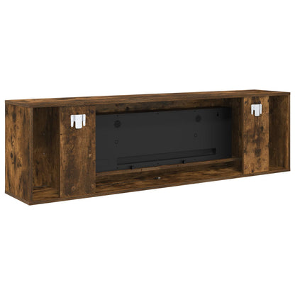 vidaXL Electric Fireplace Smoked Oak 155 x 30 x 44 cm Engineered wood