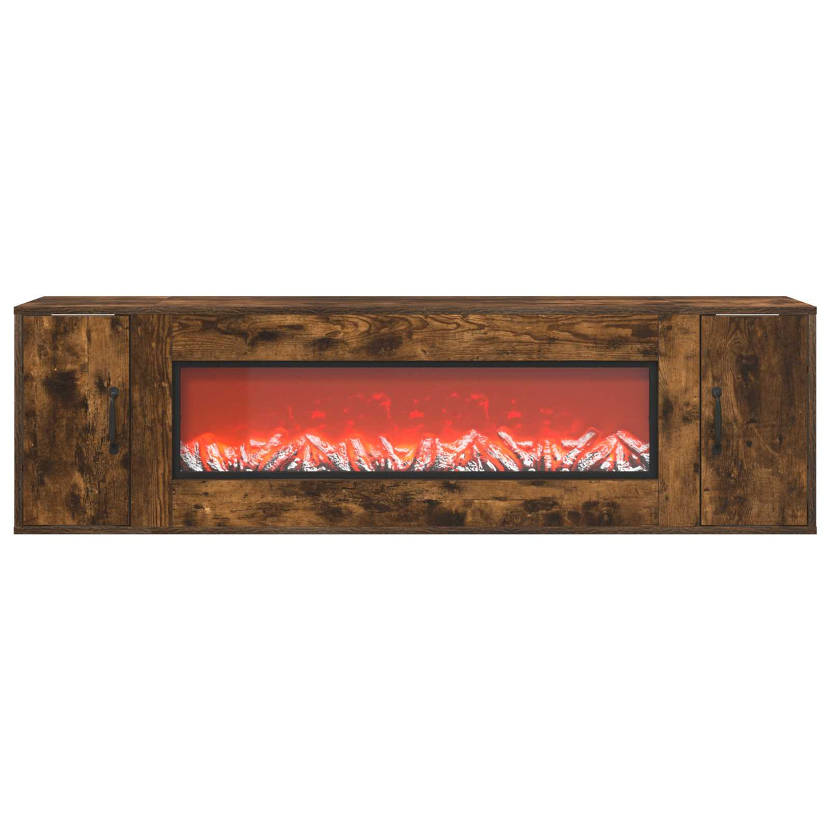 vidaXL Electric Fireplace Smoked Oak 155 x 30 x 44 cm Engineered wood