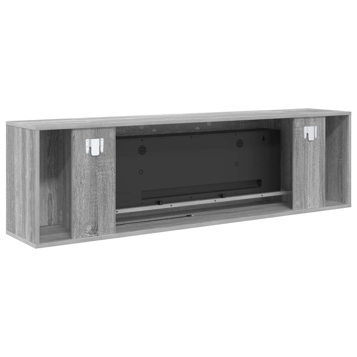 vidaXL Electric Fireplace Grey Sonoma 155 x 30 x 44 cm Engineered wood
