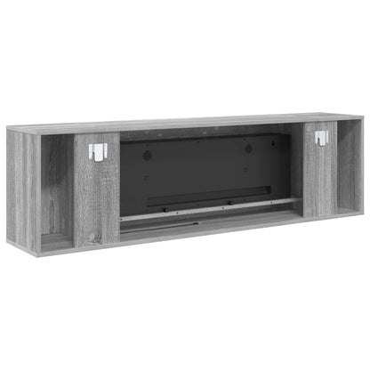 vidaXL Electric Fireplace Grey Sonoma 155 x 30 x 44 cm Engineered wood