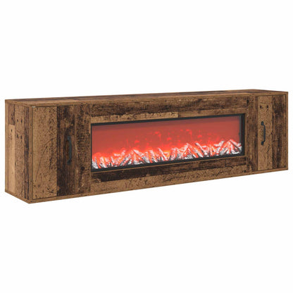 vidaXL Electric Fireplace Old Wood 155 x 30 x 44 cm Engineered wood