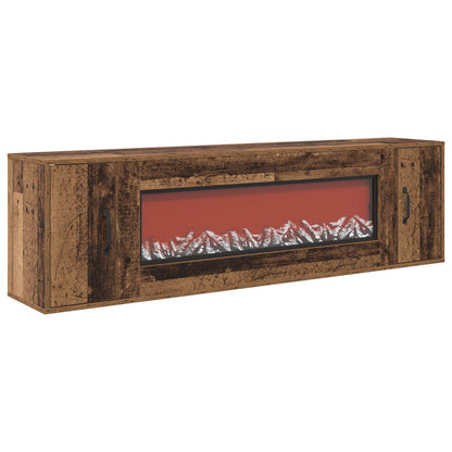 vidaXL Electric Fireplace Old Wood 155 x 30 x 44 cm Engineered wood