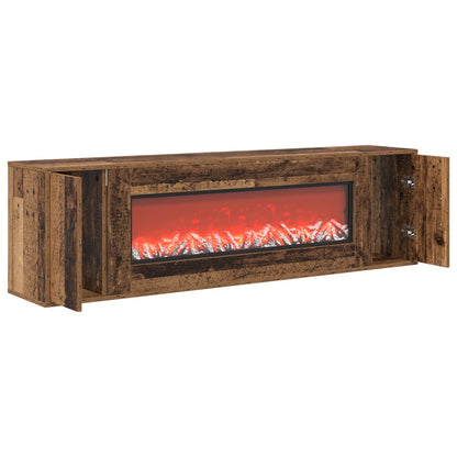 vidaXL Electric Fireplace Old Wood 155 x 30 x 44 cm Engineered wood