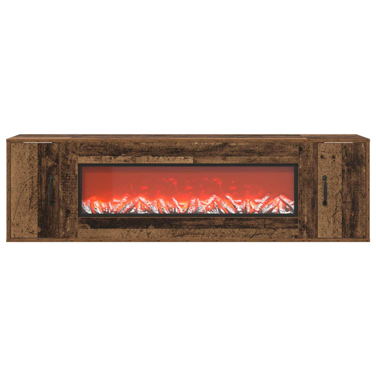 vidaXL Electric Fireplace Old Wood 155 x 30 x 44 cm Engineered wood
