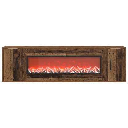 vidaXL Electric Fireplace Old Wood 155 x 30 x 44 cm Engineered wood