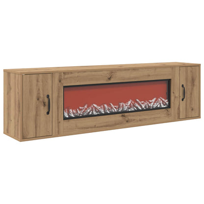 vidaXL Electric Fireplace Artisan Oak 155 x 30 x 44 cm Engineered wood