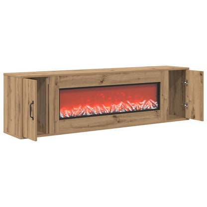 vidaXL Electric Fireplace Artisan Oak 155 x 30 x 44 cm Engineered wood