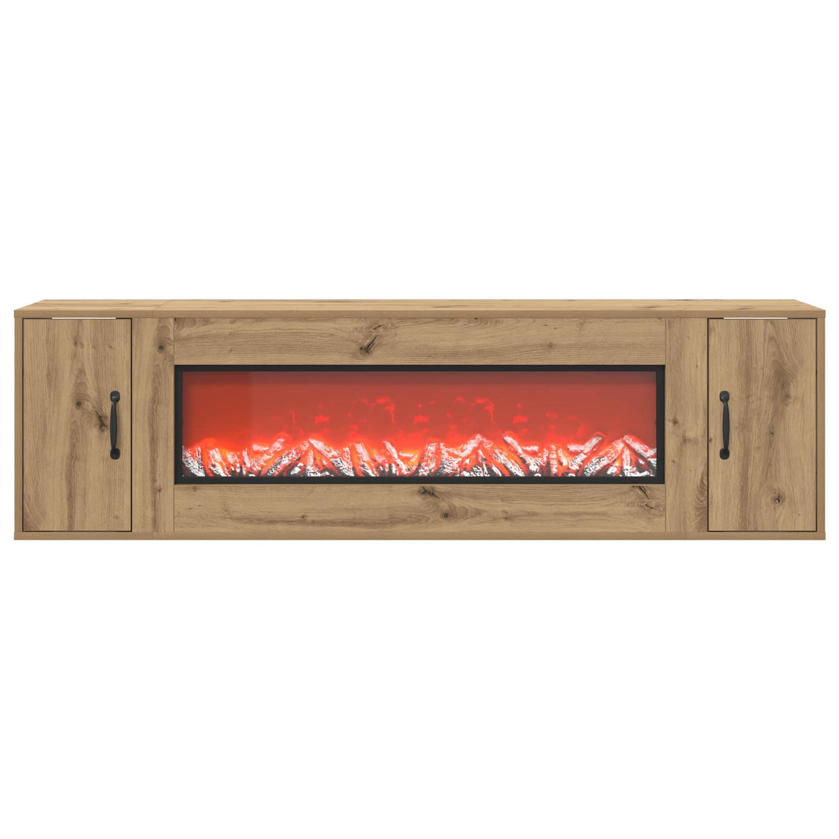 vidaXL Electric Fireplace Artisan Oak 155 x 30 x 44 cm Engineered wood