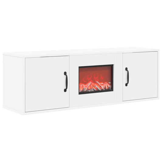 vidaXL Electric Fireplace White 110 x 30 x 36.5 cm Engineered wood