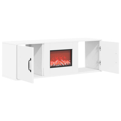 vidaXL Electric Fireplace White 110 x 30 x 36.5 cm Engineered wood