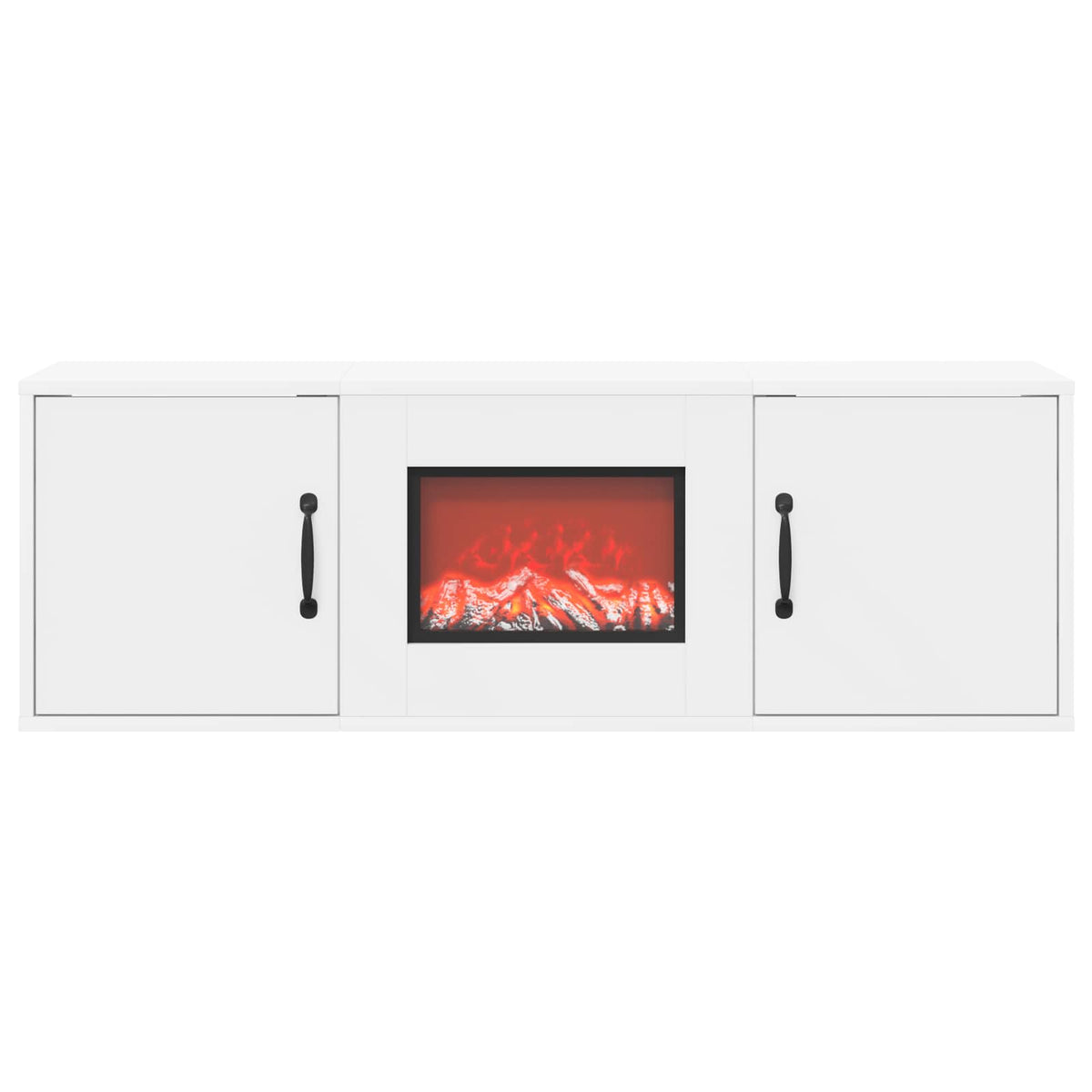 vidaXL Electric Fireplace White 110 x 30 x 36.5 cm Engineered wood
