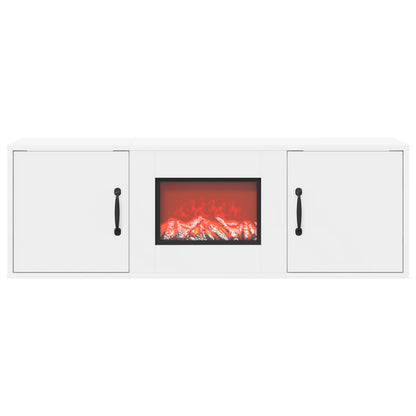 vidaXL Electric Fireplace White 110 x 30 x 36.5 cm Engineered wood