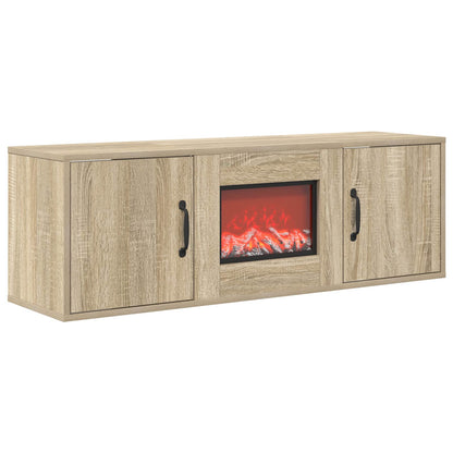 vidaXL Electric Fireplace Sonoma 110 x 30 x 36.5 cm Engineered wood