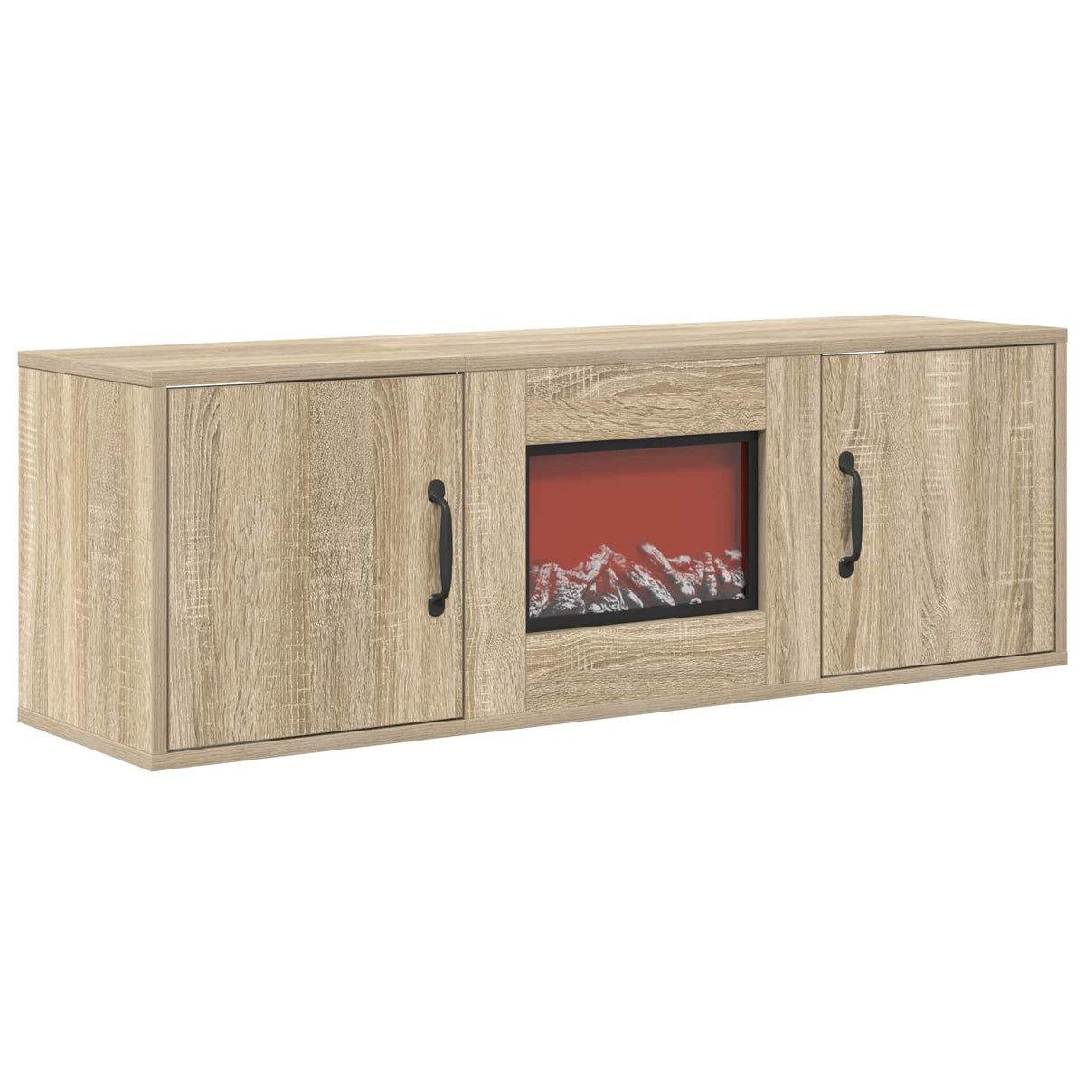 vidaXL Electric Fireplace Sonoma 110 x 30 x 36.5 cm Engineered wood