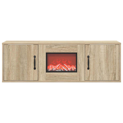 vidaXL Electric Fireplace Sonoma 110 x 30 x 36.5 cm Engineered wood