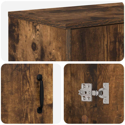 vidaXL Electric Fireplace Smoked Oak 110 x 30 x 36.5 cm