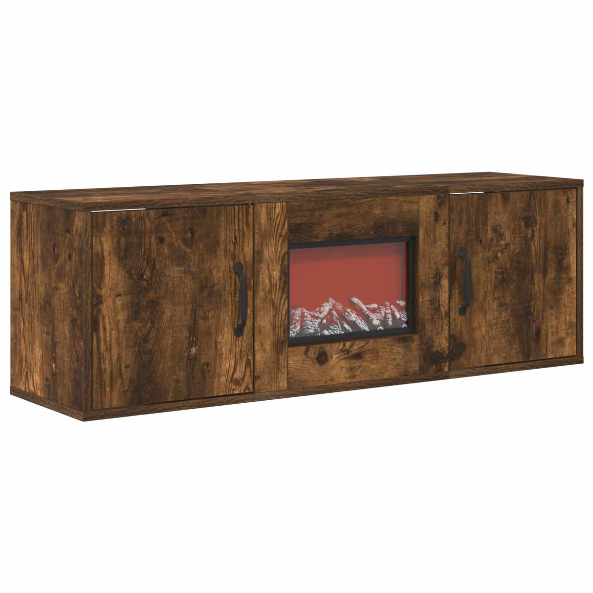 vidaXL Electric Fireplace Smoked Oak 110 x 30 x 36.5 cm