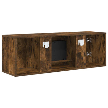 vidaXL Electric Fireplace Smoked Oak 110 x 30 x 36.5 cm