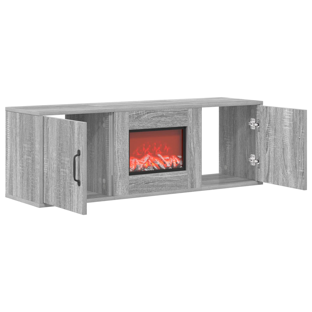 vidaXL Electric Fireplace Grey Sonoma 110 x 30 x 36.5 cm