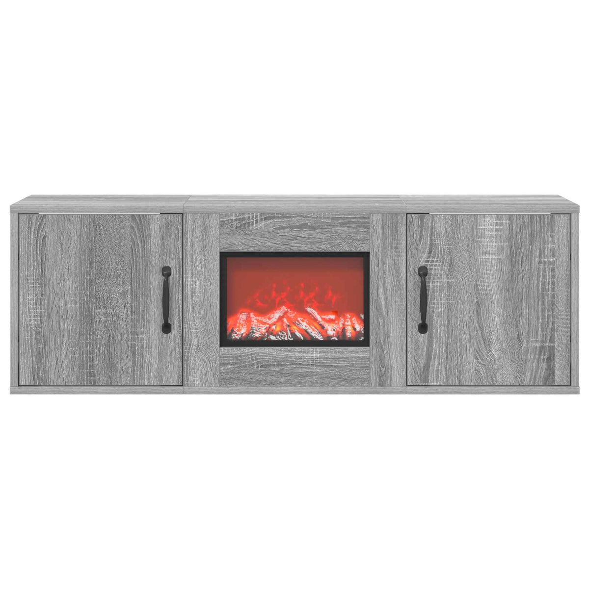 vidaXL Electric Fireplace Grey Sonoma 110 x 30 x 36.5 cm