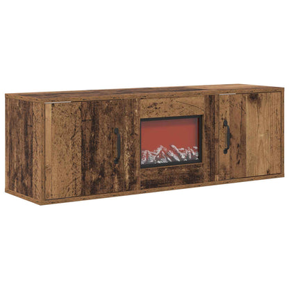 vidaXL Electric Fireplace Old Wood 110 x 30 x 36.5 cm Engineered wood