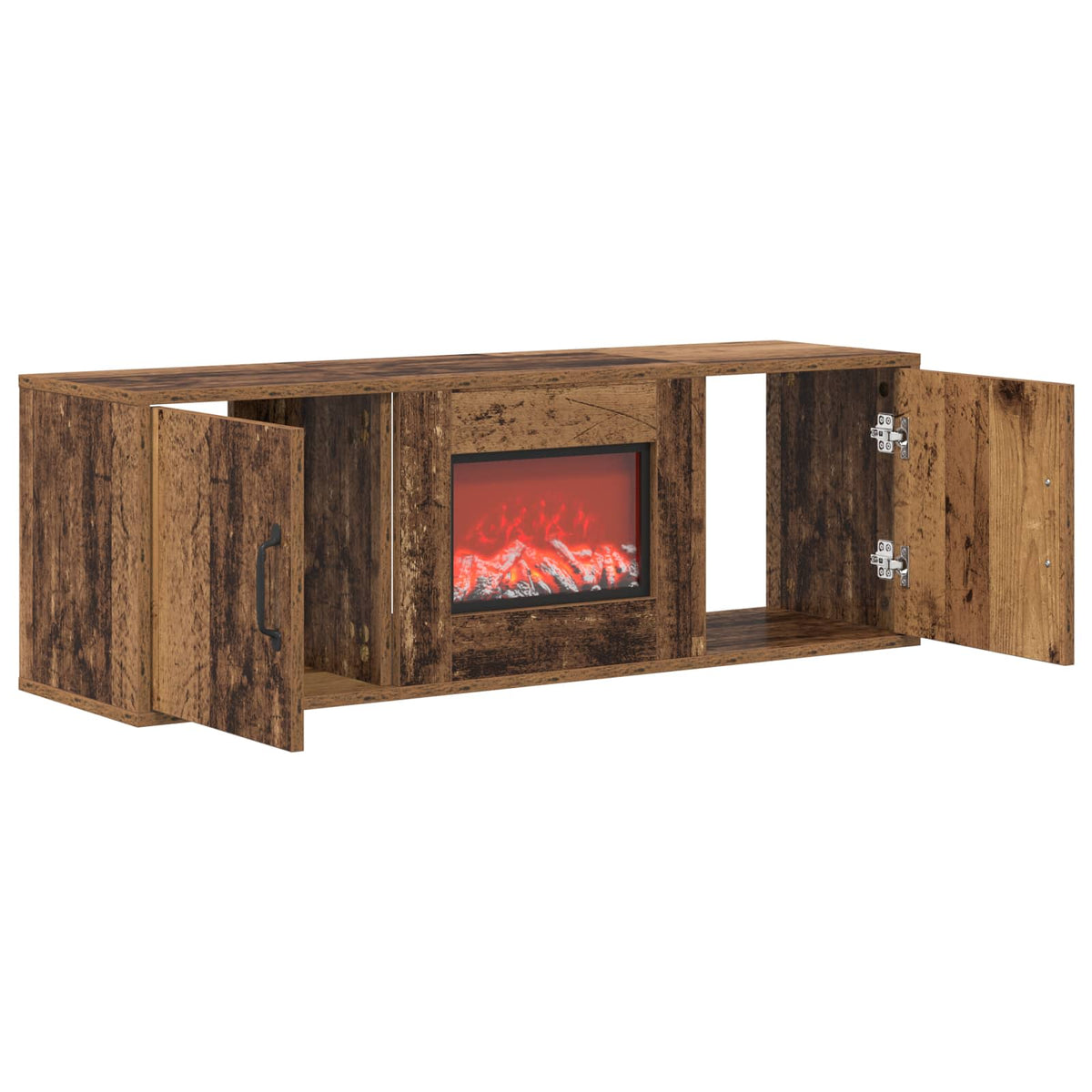 vidaXL Electric Fireplace Old Wood 110 x 30 x 36.5 cm Engineered wood