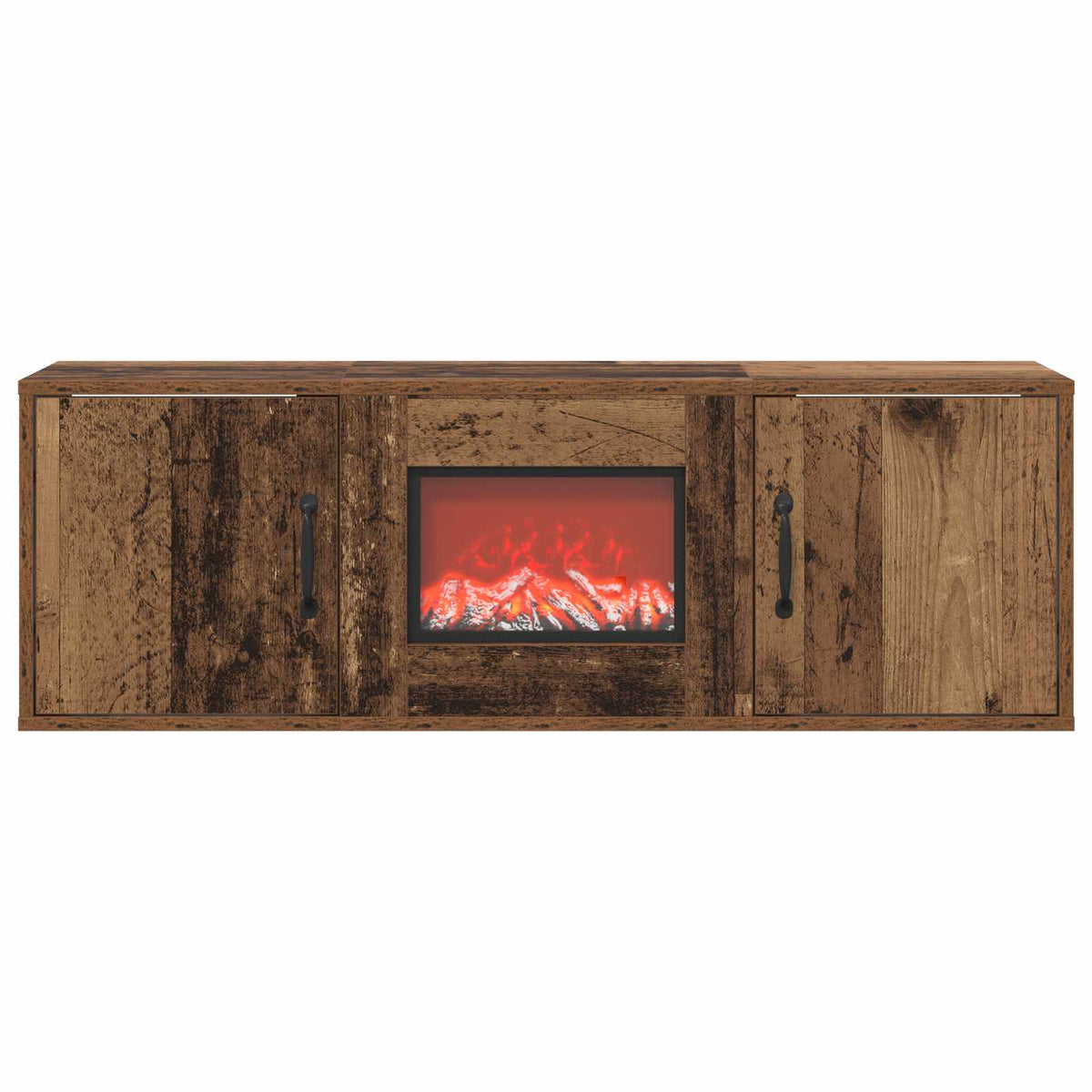 vidaXL Electric Fireplace Old Wood 110 x 30 x 36.5 cm Engineered wood