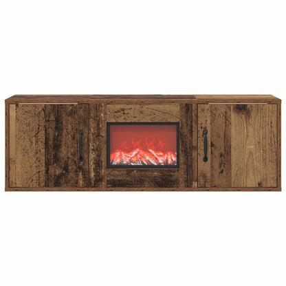 vidaXL Electric Fireplace Old Wood 110 x 30 x 36.5 cm Engineered wood