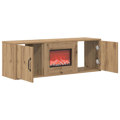 vidaXL Electric Fireplace Artisan Oak 110 x 30 x 36.5 cm