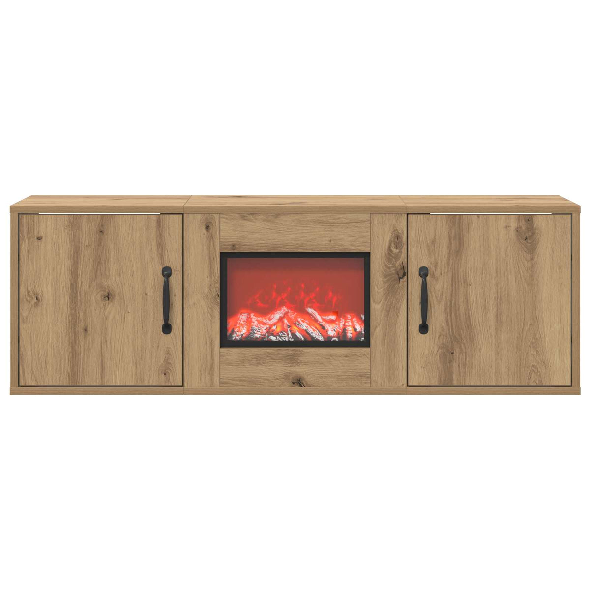vidaXL Electric Fireplace Artisan Oak 110 x 30 x 36.5 cm