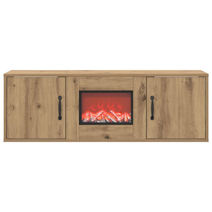 vidaXL Electric Fireplace Artisan Oak 110 x 30 x 36.5 cm